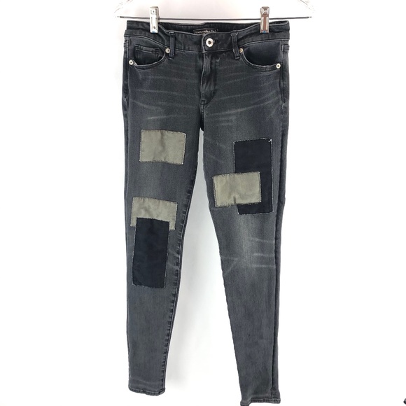 patched black jeans
